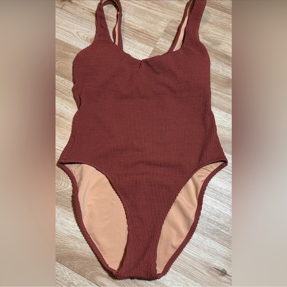 J.Crew | SZ 10 Scrunchie Classic Scoop Neck One-Piece Swimsuit Chimney